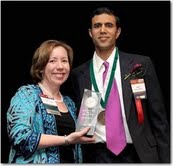 Amol Saxena with Dean Nancy Parsley, DPM