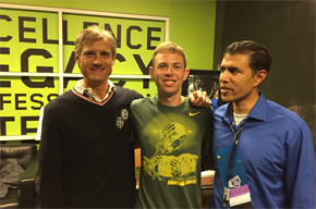 Prof. Ludger Gerdesmeyer, 2x Olympic Medalist & Golden Foot Awardee Galen Rupp; Amol Saxena